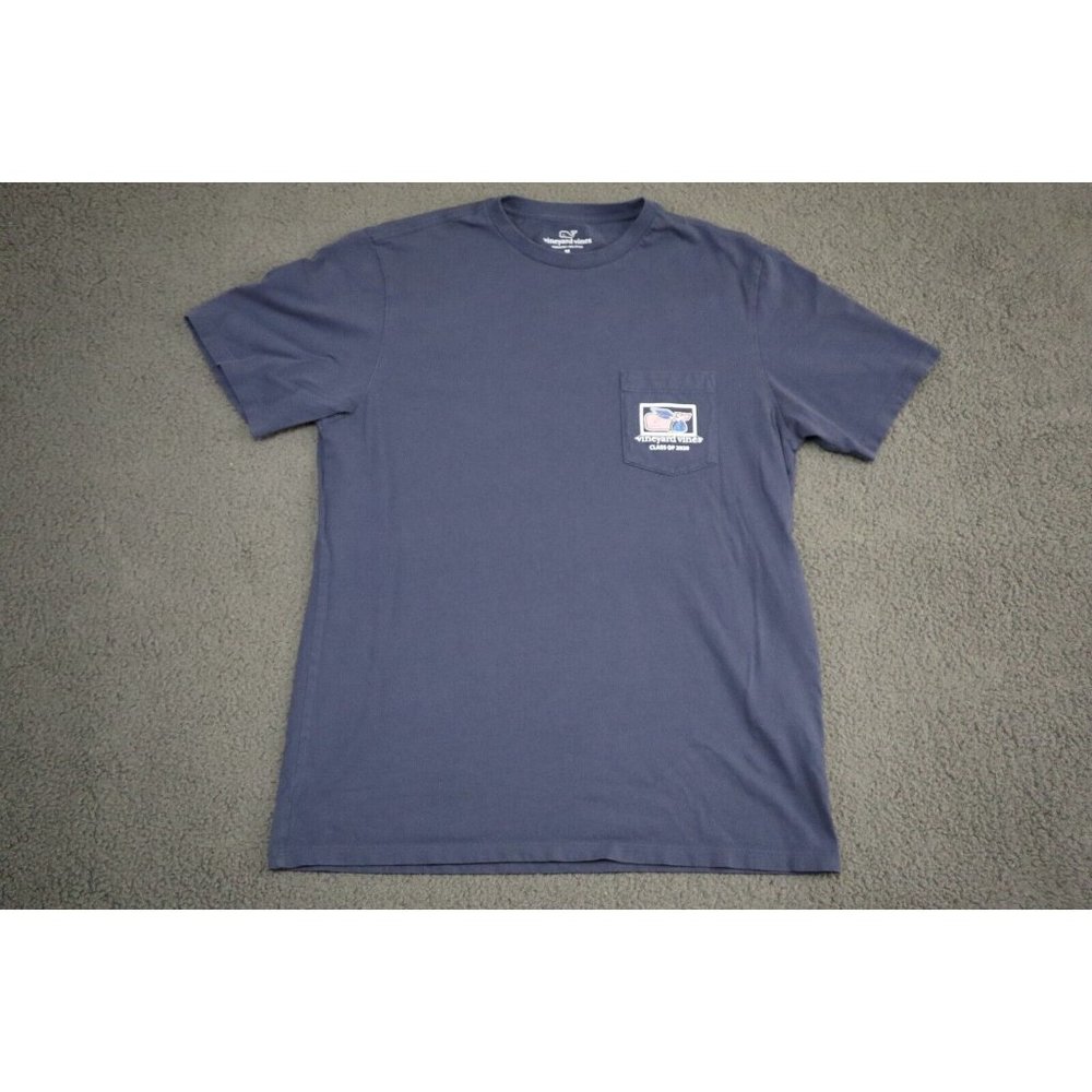 Vineyard Vines Shirt Adult Medium Blue Graphics Whale Class Of 2020 Tee Mens